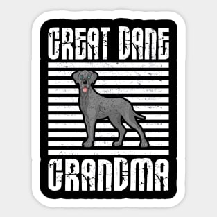 Great Dane Grandma Proud Dogs Sticker